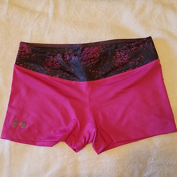 Under Armour Pants - Under Armour Pink and Gray Yoga Shorts